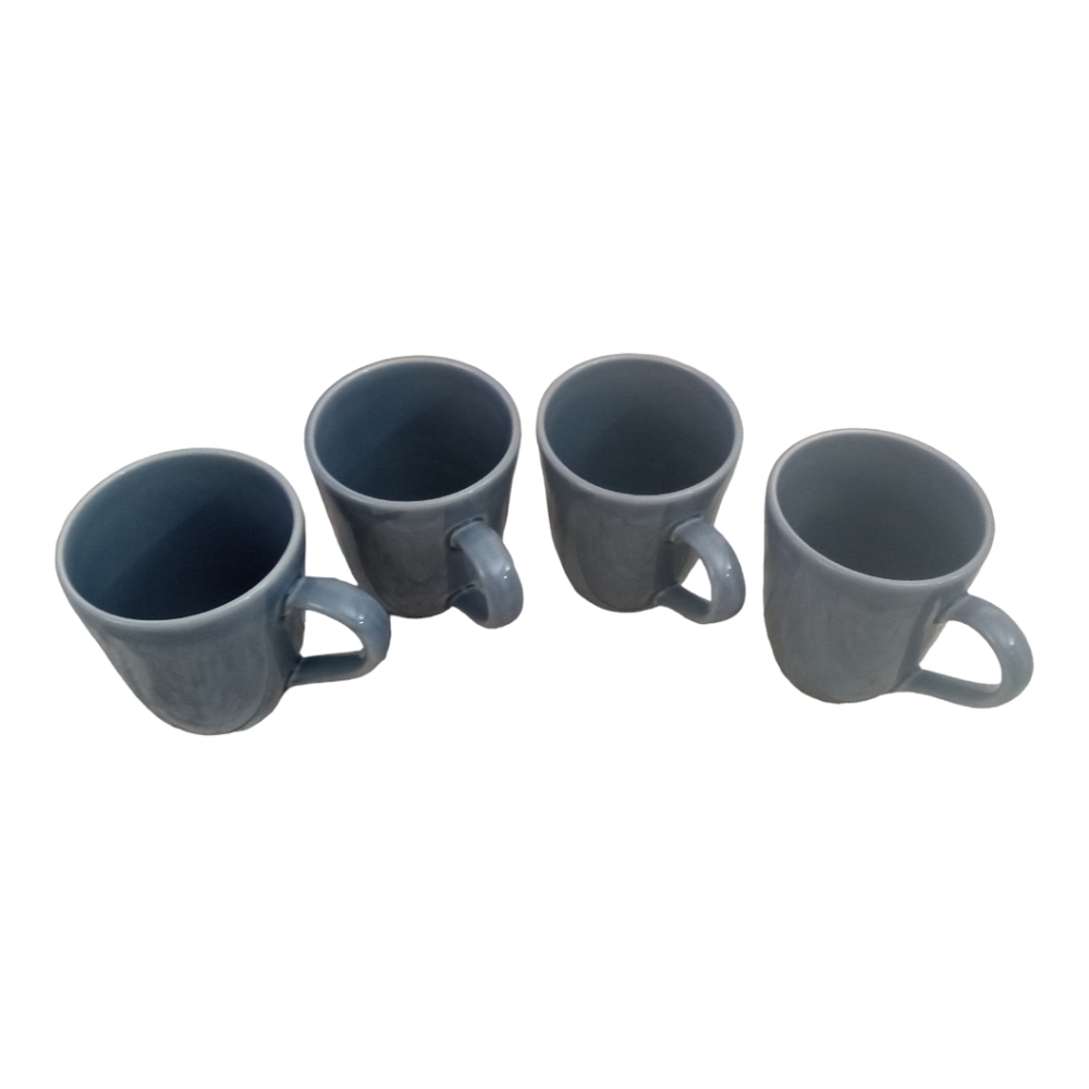Williams Sonoma Mugs Blue Gray 12 oz set of 4